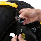 Boulder Tools Adjustable Anti-Slip Tire Chains for Car, Truck, SUVs - Compatible for (7.2-11.6 inch) Tires, Easy Install and 