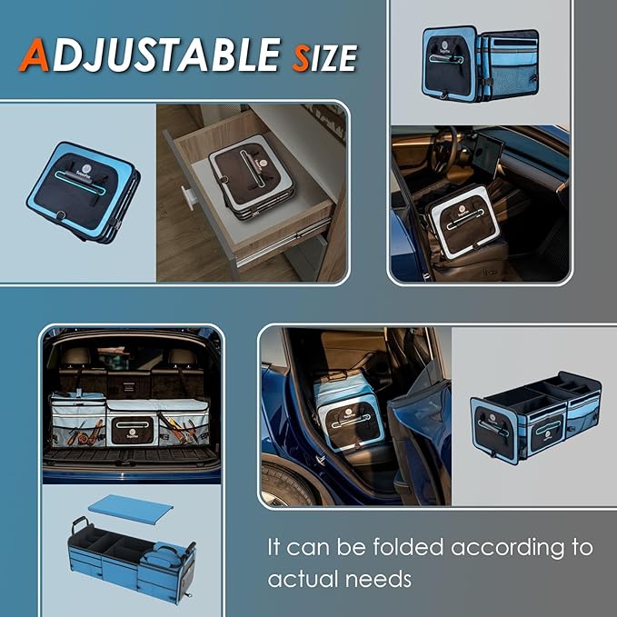 95L Car Trunk Organizer & Storage With 26L Ice Pack, Waterproof Foldable | Trunk Organizers for SUVs & Cars, Car Storage Organ