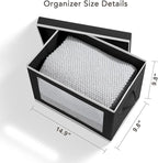 Homsorout Storage Boxes with Lids - 5 Pack Foldable Clear Window Storage Bins, Large Decorative Storage Bins with Handles, St