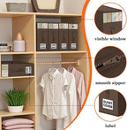 WOWBOX Sheet Organizers and Storage,Closet Bed Sheet Organizer Under Bed Storage and Organization with Label Cards & Clear Wi