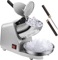 VIVOHOME Electric Ice Crusher Shaver 4 Blades Snow Cone Maker Machine Silver 210lbs/hr with Ice Pick for Home and Commercial Use