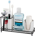 Toothbrush Holders for Bathrooms, Carbon Steel Tooth Brush Holder Electric Toothbrush and Toothpaste Organizer Bathroom Acces