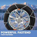 Snow Chains for Cars, SUVs & Pickup Trucks – Quick Fit, Easy Installation, Reusable Universal Tire Chains for Winter Emergenc