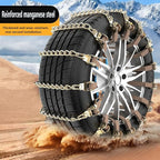10 Piece Set Tire Chains,Snow Chains For Car SUV Pickup Trucks(175-275mm),Adjustable Universal Emergency Anti-Skid Thickening