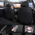 Front Car Seat Covers, 2Pcs Universal Leather Seat Covers for Cars, Full Coverage Waterproof Automotive Seat Covers, Breathab