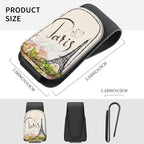 Sunglasses Holder for Car Visor, PU Leather Glasses Clip Organizer, Cute Magnetic Eyeglass Holder for Vehicle Sun Visor, Car Interior Accessory for Women & Men Paris Eiffel Sketch