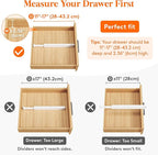 Lifewit 2.36" High 5 Pack Drawer Dividers, 11-17" Dresser Drawer Divider with 12 Pack Drawer Dividers for Clothes 4" High,10.