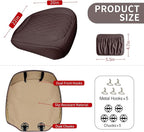2 Pack Leather Front Car Seat Cover Bottom Car Seat, Anti-Slip and Full Wrap Driver Seat Protectors with Storage Pocket, Luxu