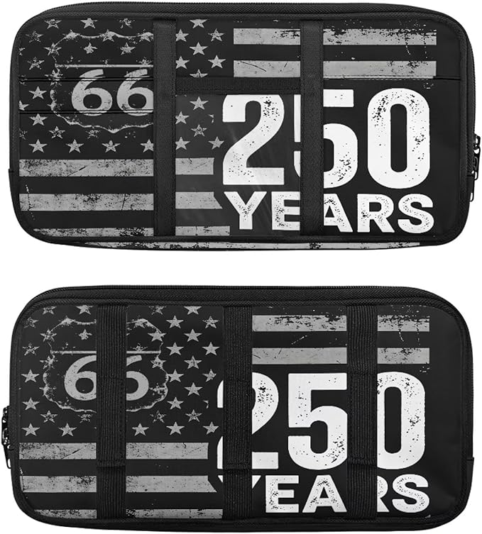 250th Anniversary USA Car Sun Visor Organizer Multi-Function Note Card Holder Car Storage Bag Vehicle Visor Storage Pouch Interior Car Accessories