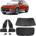 Windshield Sun Shade Car Windshield Foldable Full Windows Coverage Custom Fit for 2024-2026 Hyumdai Kona Accessories Car Window Shades Block Sun UV Rays 8PCS