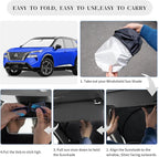 Sun Shade Sunshade for Nissan Rogue 2021-2025 2026 Windshield Cover,4-Layer Front Window Shade Custom Fit Rogue (Not for Rogue Sport) Sun Visor 240T Foldable Shade Shield Blocks UV Rays