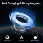 OHLPRO for iPhone 17 Pro Max MagSafe Car Charger Cup Holder Mount, 15W Fast Wireless Magnetic Charging Phone Holder for iPhon