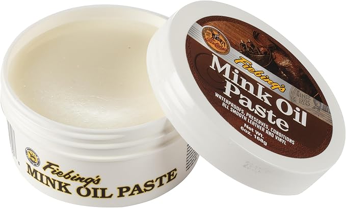 Fiebing's Mink Oil for Leather Boots (6 oz) - Leather Cleaner & Conditioner - Waterproof, Preserve, Soften All Smooth Leather