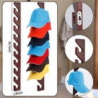 BBTO 3 Pack Wooden Hat Rack for Baseball Cap Wall Mount Hat Racks 30 Slot Vertical Baseball Cap Display Holder with 10 Hooks 