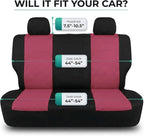 FH Group Automotive Rear Car Seat Covers for SUV, Trucks, Sedan and More - Universal Fit Rear Solid Bench Design Interior Acc