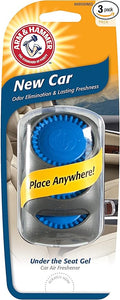 Arm & Hammer AH8500NEC Under The Seat Air Freshener, New Car, 3 Pack