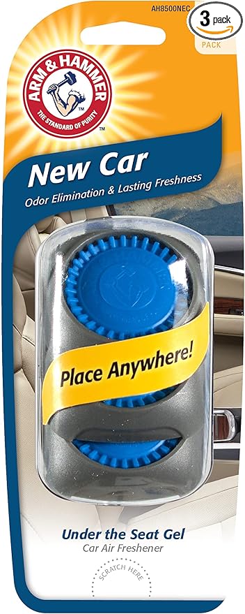 Arm & Hammer AH8500NEC Under The Seat Air Freshener, New Car, 3 Pack