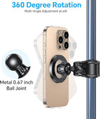 Coolpow Gym Magnetic Phone Holder Mount for MagSafe【Strong Magnets】 Stroller Phone Holder Adjustable Stand Clamp, with Gym Equipment, Stroller, Shopping Cart, Treadmill for iPhone 17 Pro Max 16 15 14