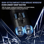 Dual-Head Car Safety Hammer, Upgraded 2-in-1 Window Breaker & Seatbelt Cutter for Traffic Accidents and Emergency Rescue, Und