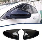 Side Rearview Mirror Cover For Kia Forte 2019-2024 Accessories Aggressive Look Sport Door Side LH & RH Exterior Rearview Mirror Guard Cover Trims Glossy Black（Without Turn Signal)