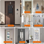 FYY Over The Door Hooks - 4 Pack Heavy Duty Dual-Hook Organizer Hanger with Non-Slip Rubber for Towels, Clothes, Hats & Bags 