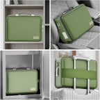 DocSafe Fireproof Document Box with Lock＆Shoulder Strap,Hard Case File Organizer with Accordion File Folder,Multi-Layer Porta