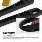 Hovom 2PCS Car Seat Gap Filler Organizer, Multi-purpose Automotive Seat Gap Storage Organizer for Key Phone Card, Auto Seats Crevice Filler Stop Things from Dropping, Car Accessories (Black)