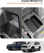 2026 GX 550 Center Console Organizer - 2 Pcs For 2024-2026 Lexus GX 550 Center Console Organizer + Armrest Hidden Storage Box - Organizer Set For 2024-2026 GX550(Premium/Luxury/Overtrail) Accessories