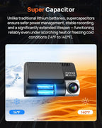 70mai A810S 4K Dual Dash Cam Front & Rear, STARVIS 2 HDR Super Night Vision, AI Motion Detection & 24/7 Parking, Built-in GPS