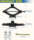 Scissor Jack and Stand Kit - Universal Tire Change Car Emergency Kit for SUV