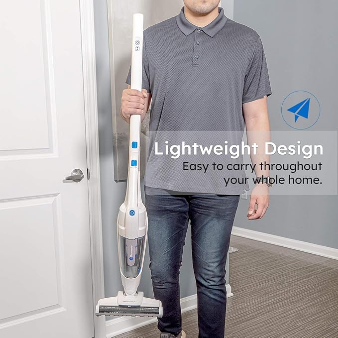 Vacmaster VSD1801 Cordless Handheld & Stick Vacuum Cleaner 2 in 1, Rechargeable Li-ion Battery Powerful Lightweight for Hardw
