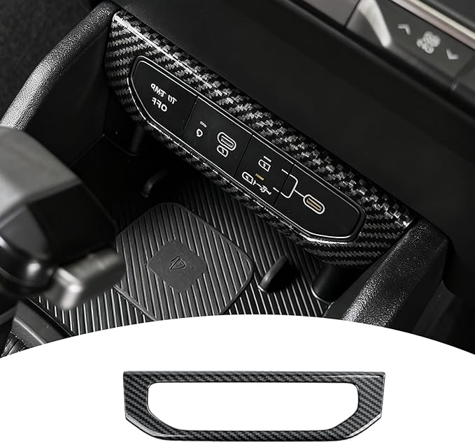 Center Console Switch Cover,for Kia K4 2024 2025 2026, Door Panel Cover,USB Panel Cover,Charging Port USB Hole Protective Cover - Carbon Fiber Protective Accessories