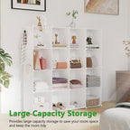 C&AHOME Cube Storage Organizer, 16-Cube Shelves Units, Plastic Storage Cubes, DIY Closet Organizer, Modular Closet Storage Sh