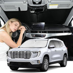 Windshield Sunshade for GMC Acadia 2024-2026 Sun Shade Car Windshield Accessories Upgrade 4 Layers Blocks UV Rays Custom Fit Acadia 240T Car Window Shades Front Windshield Keep Cool Foldable