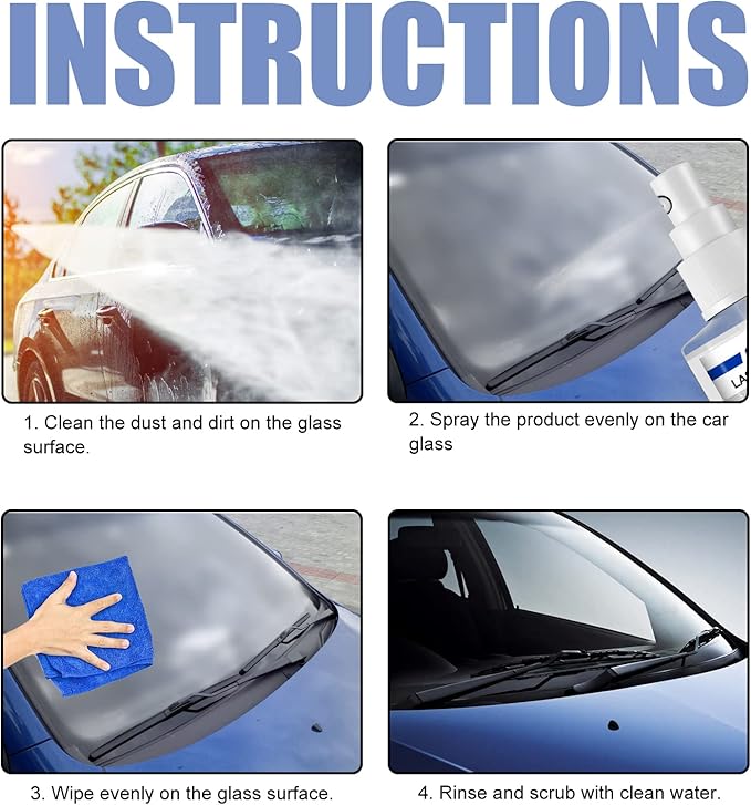 Car Glass Anti Fog Spray,60ml Rainproof Nano Rain Remover Multifunctional Car Glass Coating Agent Water Repellent Coating for