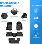 Nilight TPE Floor Mats for Dodge Durango 7 Seats 2nd Row Bench Seat 2016 2017 2018 2019 2020 2021 2022 2023 2024 2025 2026 All Weather Custom Fit Heavy Duty Floor Liners