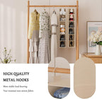 VERONLY Hanging Closet Shelf Shoe Organizer Set of 2 with Woven Bamboo Shelves,11.5 x 31.5 x 5.5 in, 6-Tier Design for Space-