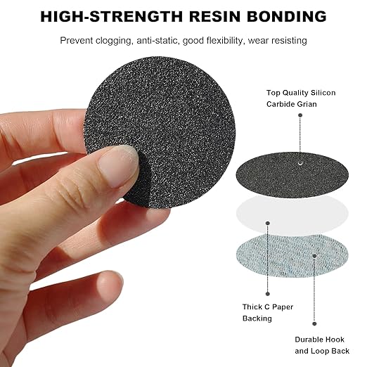 3 Inch 134 PCS Sanding Disc Drill Polishing Kit - Hook & Loop Wet/Dry Sandpaper Buffing Pads for Rotary Tools - Perfect for C