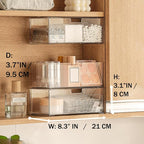 MORNITE Medicine Cabinet Drawer Organizer Set, 2-Tier Stackable Storage Drawers for Small Bathroom Mirror Toilet Wall Garage 