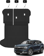 Auxko All Weather Cargo Mat with Backrest Mat Fit for Kia Sportage 2023-2025 2026 TPE Accessoris All Season Guard Odorless Anti-Slip Black
