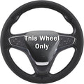 Steering Wheel Cover for Chevy Malibu 2016-2024/ Equinox 2018-2024/ Bolt EV 2017-2021/ Volt 2016-2019, Car Steering Wheel Cover Accessories for Chevrolet (Black Leather)