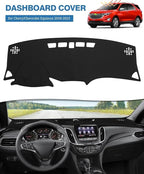 FIILINES Dash Cover for Chevy/Chevrolet Equinox 2018-2024 (Without HUD), Dashboard Mat Cover Equinox Accessories Sunshade Das