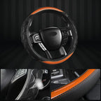 GIANT PANDA Car Steering Wheel Cover for Ford F150 F250 F350 Expedition 15.5-16 inches - Orange