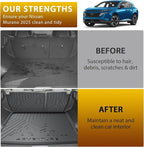 Powerty Floor Mat for Nissan Murano 2025 2026, All Weather TPE Custom Trunk Cargo Mat Liner with Backrest Mat Replacement for Nissan Murano Accessories (Trunk Mat+Backrest Mat+Floor Mat)