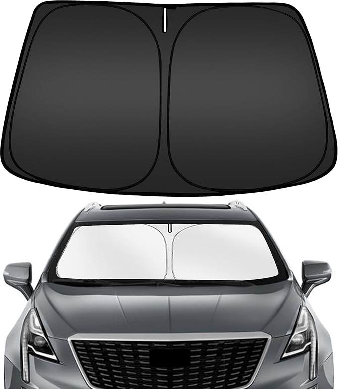 ARISMOTOR Windshield Sun Shade for Cadillac XT5 2017-2025 2026, Custom Fit Foldable Front Window Sunshade Sun Visor Protector, Block UV Rays Keep Your Car Cooler