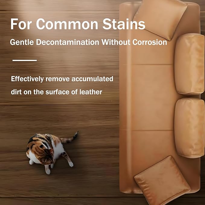 Leather Cleaner for Couches, Boots, Chairs, Bags, Purses & Auto Interior with Microfiber Towel Included,Safe for Car, Home, O