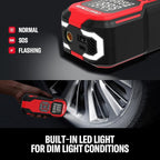 CRAFTSMAN Tire Inflator Portable Air Compressor, Cordless Mini Air Pump for Car Tires with Digital Tire Pressure Gauge, 6000mAh Battery Powered Air Pump, Max Pressure 150 PSI, 12V DC Corded