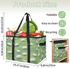 Reusable Grocery Bags Heavy Duty Shopping Bags Foldable Large Tote Bags with Long Handles & Hard Bottom