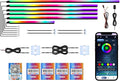New Version Acrylic Car Dreamcolor Ambient Lighting Kit 14 in 1 LED Interior Car Strip Lights APP Control Zoned Control System 252 Color Modes DIY Neon Wireless Sound Activated RGB Neon Light Kits