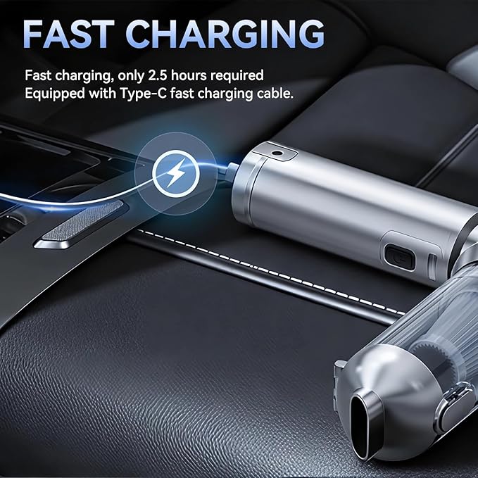 Car Vacuum Cleaner High Power 20000Pa – Cordless Handheld Mini Vacuum & Air Duster for Car & Desk, Home, Office & Camping, Id